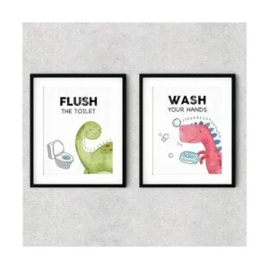 Divertida decoración de baño de dinosaurio cepillo para_4