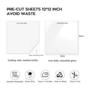 HTVRONT Paquete de 10 hojas de vinilo de transferencia de_2