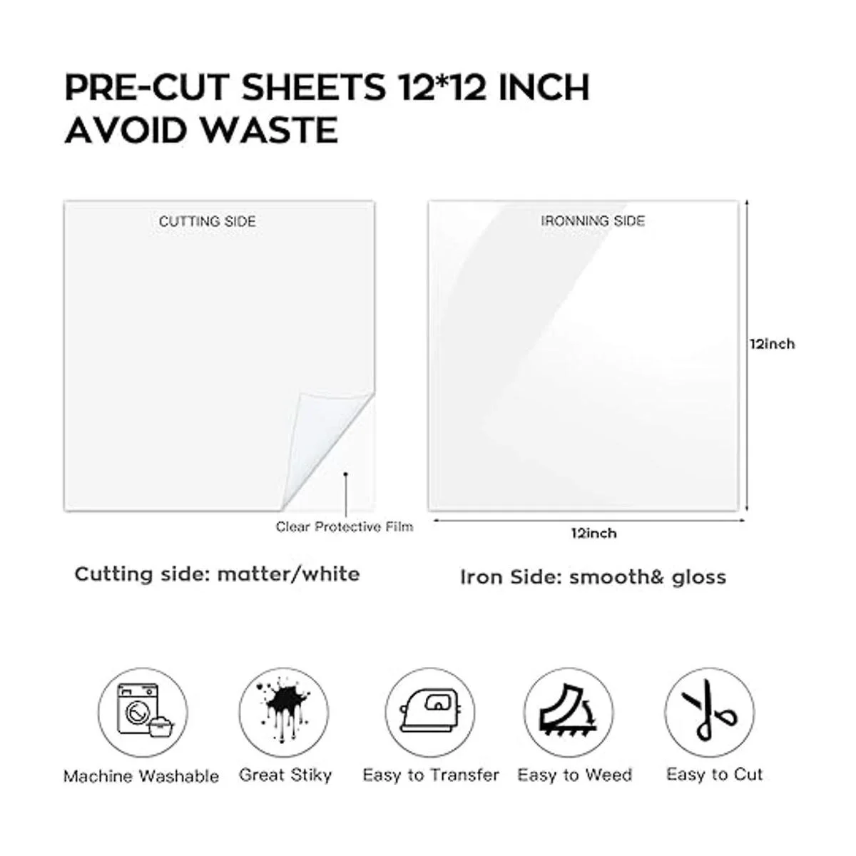 HTVRONT Paquete de 10 hojas de vinilo de transferencia de_2