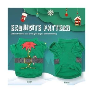 HYLYUN Paquete de 2 camisas de Navidad para perros_4
