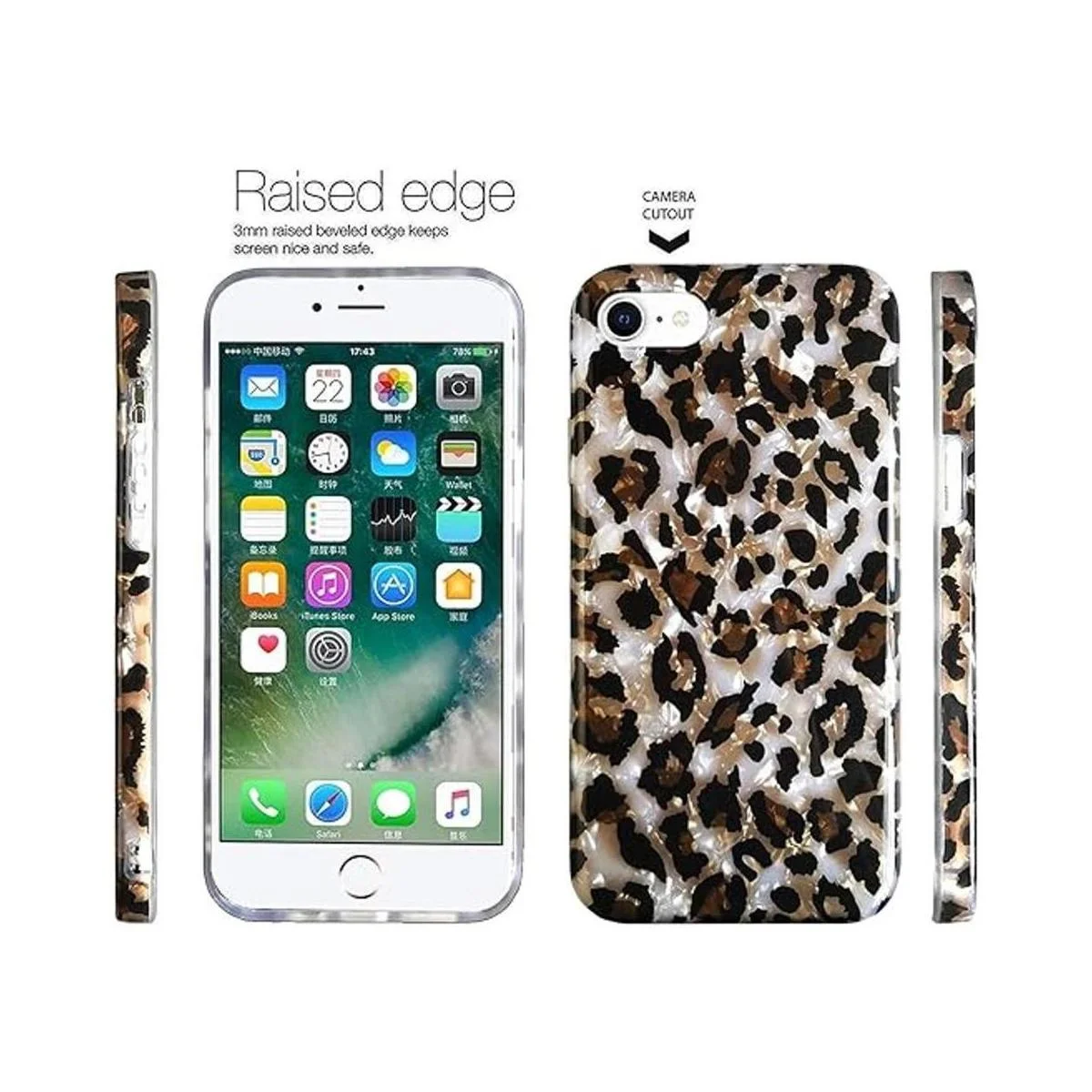 J.west Funda de leopardo para iPhone SE 2020 2nd 2022 3rd_2