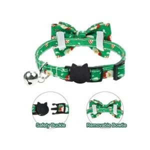 Malier Collar de gato con patrón de copo de nieve de_3