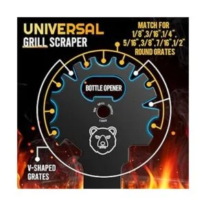 HELEMAN Rascador de parrilla para barbacoa regalos para_4