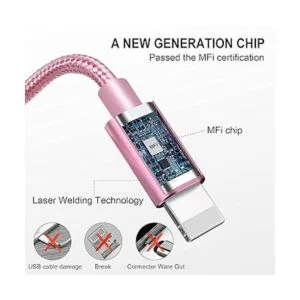 Cargador De Teléfono Certificado para Apple Mfi Paquete De 5_2