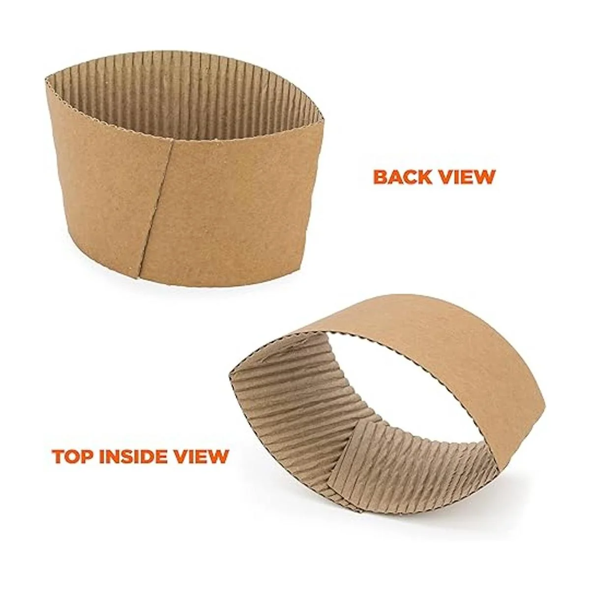 Paquete de 100 fundas para taza de café Kraft marrón_5