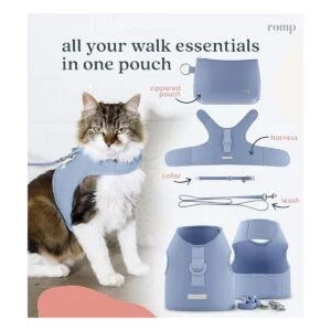 Juego de arnés de gato collar y correa chaleco de arnés_6