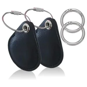 Funda de cuero para Airtags como accesorios con llavero_1