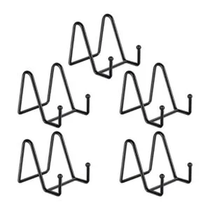 Decolore 5 Pack 3 Inch Metal Display Stands Black Iron_1
