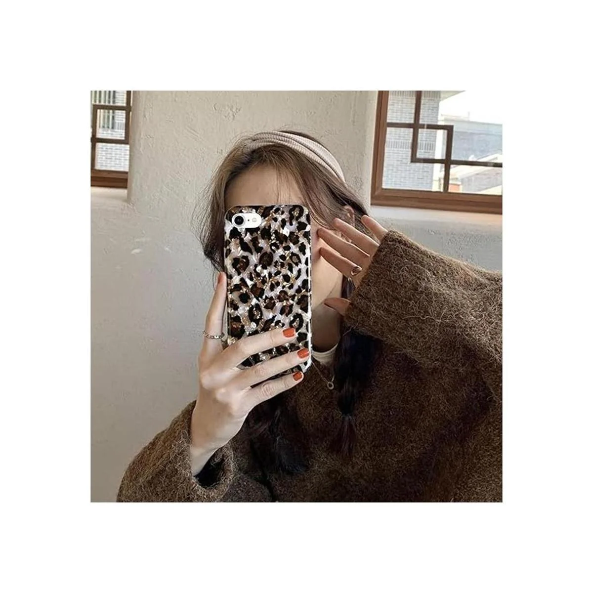 J.west Funda de leopardo para iPhone SE 2020 2nd 2022 3rd_5