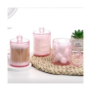 Tbestmax 4 recipientes de baño Qtips tarro de boticario_7