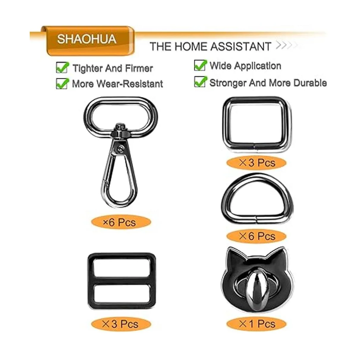 SHAOHUA Juego de 19 hebillas para monedero con gancho_2