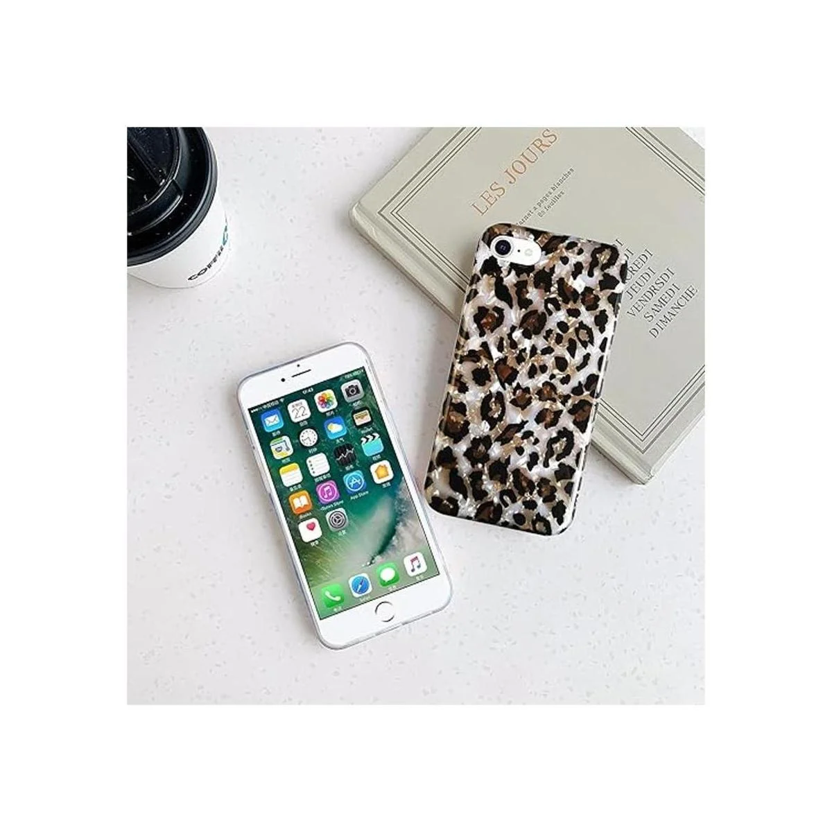 J.west Funda de leopardo para iPhone SE 2020 2nd 2022 3rd_3