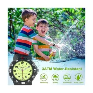 Reloj analógico para niños y niñas impermeable para_5