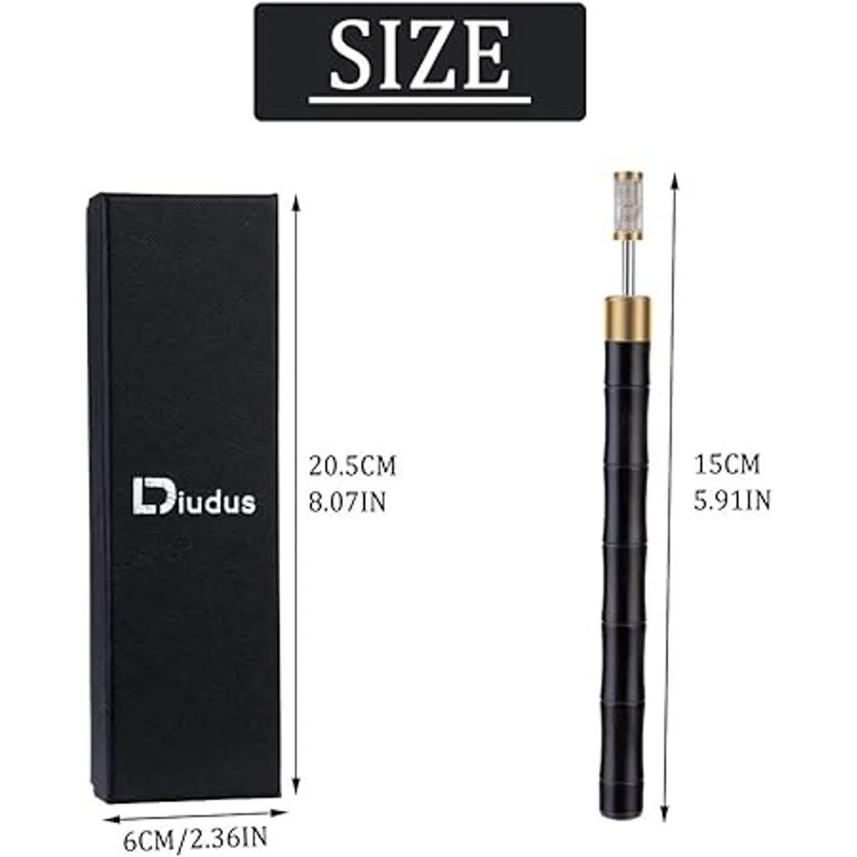 DIUDUS Rotulador de tinte de borde mango de madera acero_2