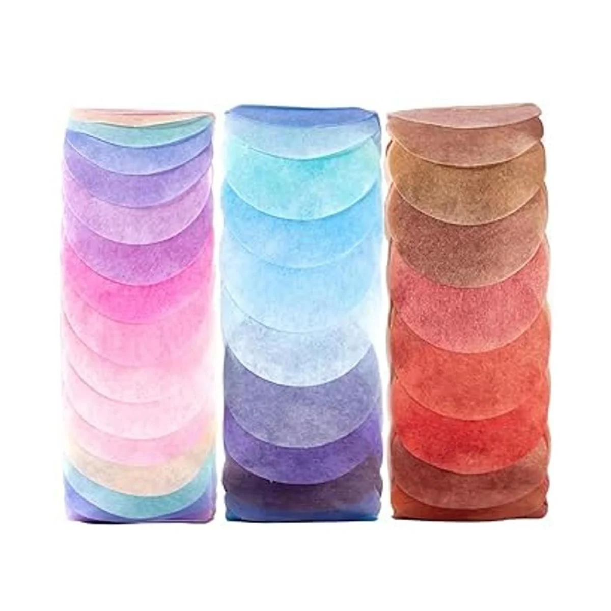 YUBX Juego de cinta adhesiva Washi de colores sólidos con_3