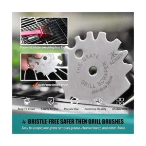 KUNIFU Raspador de parrilla para barbacoa limpiador de_3