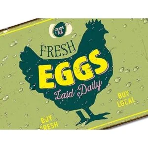 ALREAR Vintage Farm Fresh Eggs Sign for Farmhouse Kitchen_4