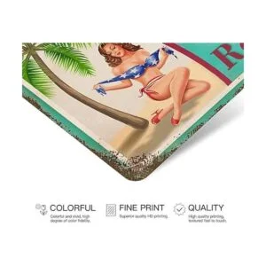 Jacevoo Cabana Boy Letrero de metal vintage para bar_3