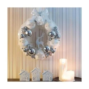 Worown 6 aros de metal plateado de 8 10 12 pulgadas para_4