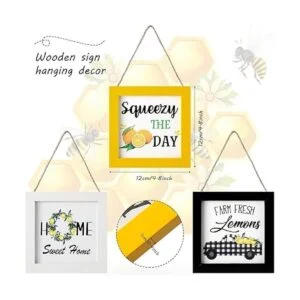 3 letreros de madera enmarcados en limón bandeja_2