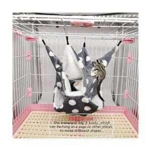 LEFTSTARER Hamaca de triple capa de azúcar jaula pequeña_5