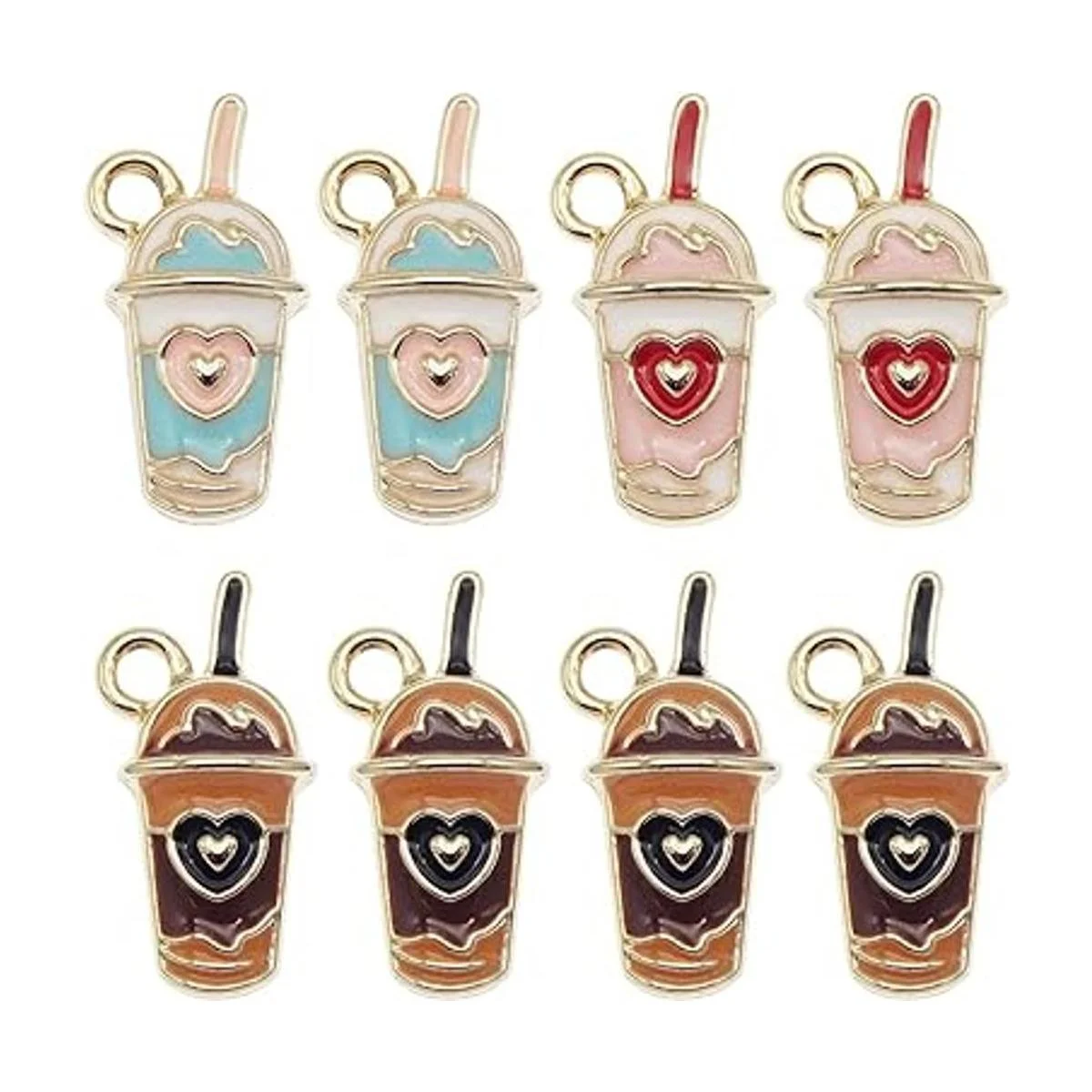 JJGQAZ 30 dijes de bebidas de corazón de colores mixtos_1