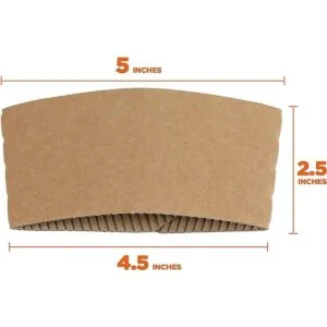 Paquete de 100 fundas para taza de café Kraft marrón_3