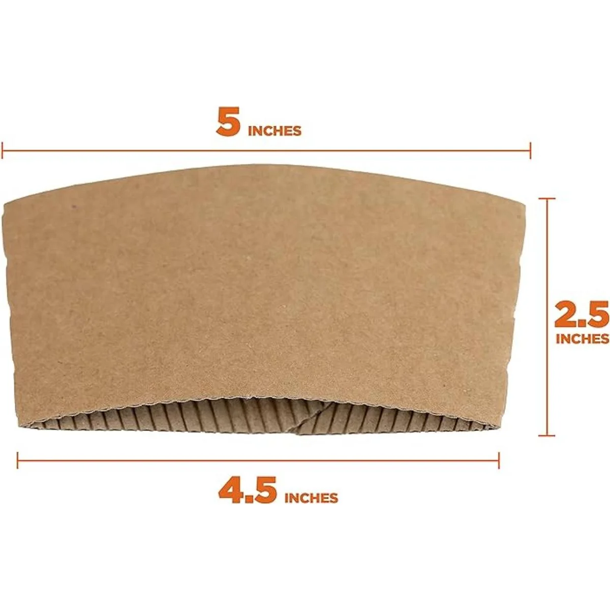 Paquete de 100 fundas para taza de café Kraft marrón_3