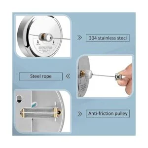 Tendedero retráctil secadora de ropa de acero inoxidable_2