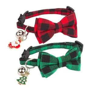 ADOGGYGO Collares de Navidad para gatos con bonita campana_2