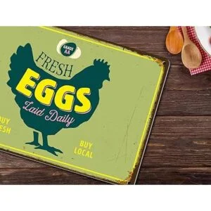ALREAR Vintage Farm Fresh Eggs Sign for Farmhouse Kitchen_5