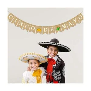 Pudodo Cinco De Mayo Banner de arpillera mexicano para_2