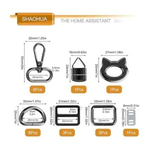 SHAOHUA Juego de 19 hebillas para monedero con gancho_5