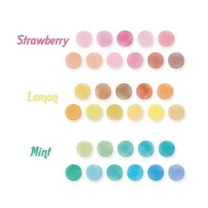 YUBX Juego de cinta adhesiva Washi de colores sólidos con_6