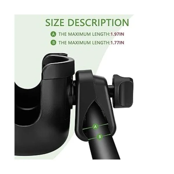 Suranew Portavasos para cochecito con soporte para_3