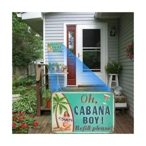 Jacevoo Cabana Boy Letrero de metal vintage para bar_5