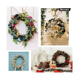 Worown 6 aros de metal plateado de 8 10 12 pulgadas para_6