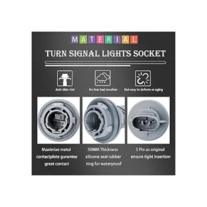 PAGOW Paquete de 2 tomas de luz intermitente conectores_3