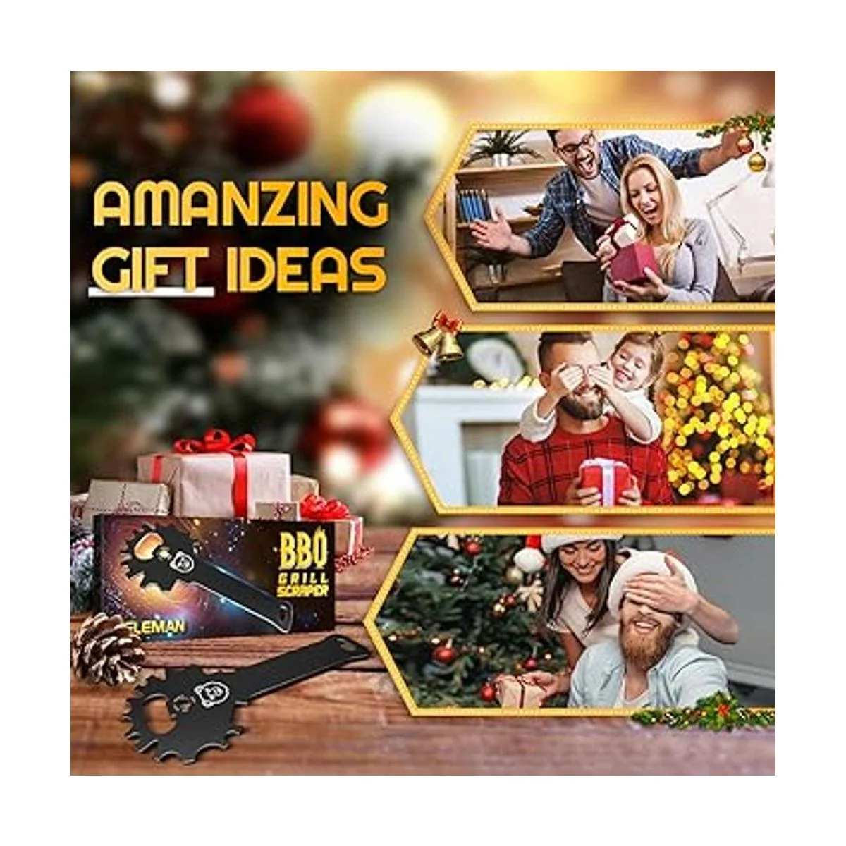 HELEMAN Rascador de parrilla para barbacoa regalos para_2