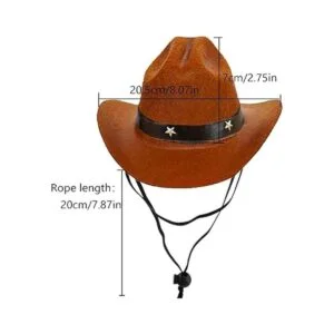 AWOCAN Sombrero de vaquero para mascotas para cachorros_5