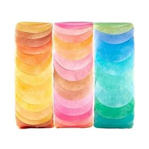 YUBX Juego de cinta adhesiva Washi de colores sólidos con_4