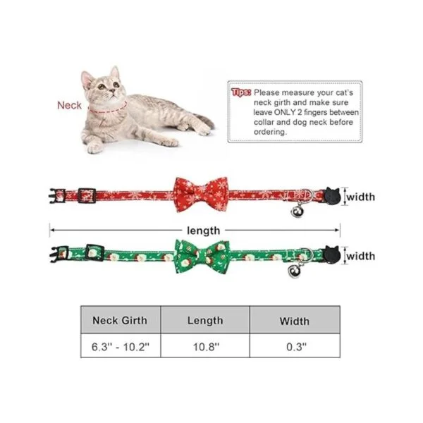 Malier Collar de gato con patrón de copo de nieve de_5