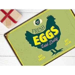 ALREAR Vintage Farm Fresh Eggs Sign for Farmhouse Kitchen_7