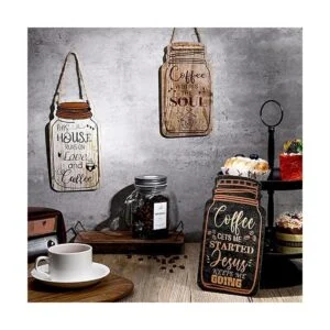 Jetec 3 letreros de madera para café tarro de masón_7