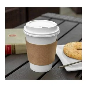 Paquete de 100 fundas para taza de café Kraft marrón_7