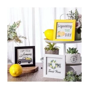 3 letreros de madera enmarcados en limón bandeja_5
