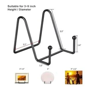 Decolore 5 Pack 3 Inch Metal Display Stands Black Iron_2