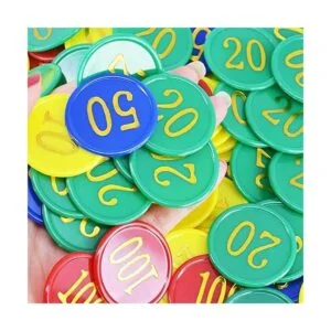 Lynkaye Juego de fichas de póquer de plástico con caja de_3