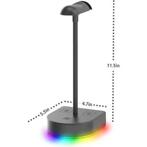 Soporte para auriculares RGB con puerto de carga USB o_6