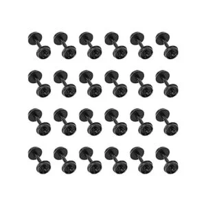 24pcs POM plástico 33 ruedas para modelo tren 187 HO_1